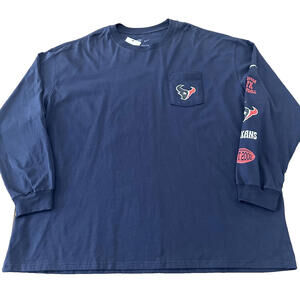 NWT Nike Houston Texans Long Sleeve Loose Fit Shirt Size Men's 3XL